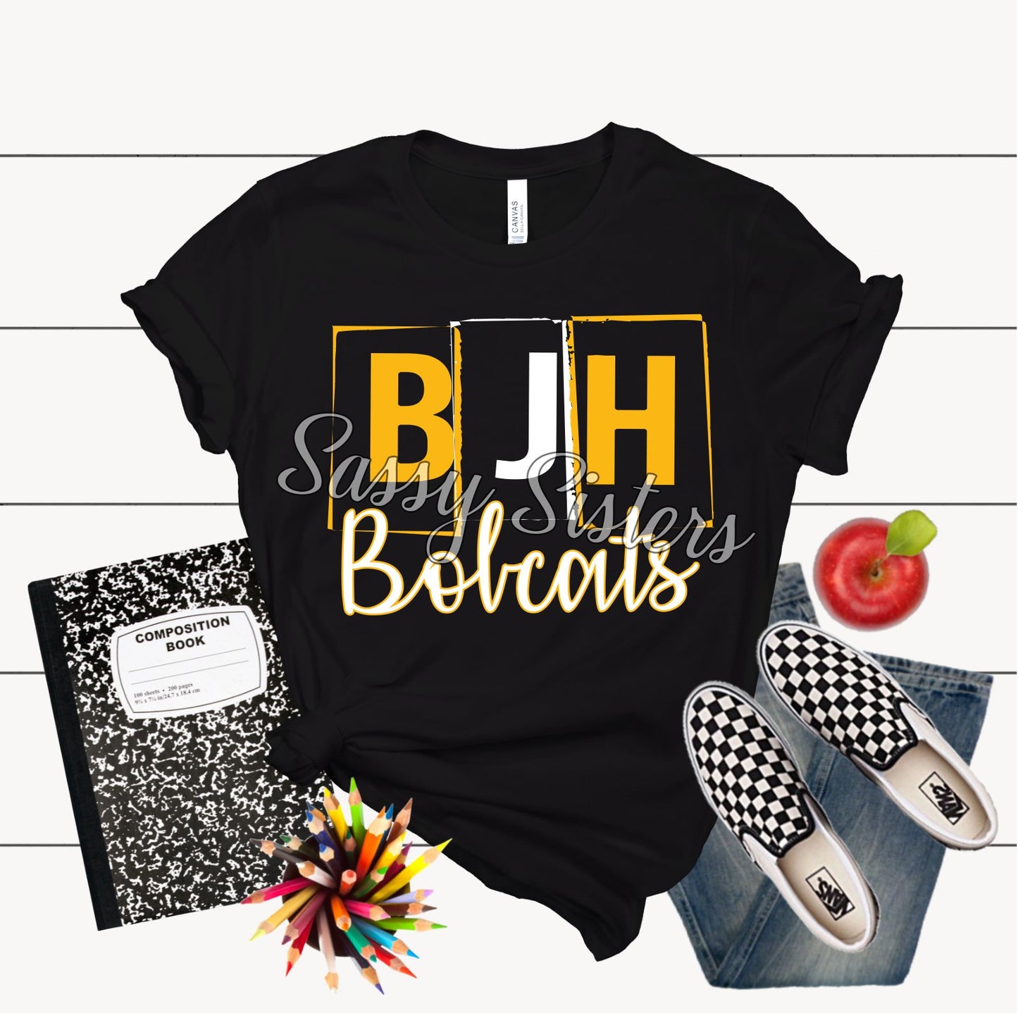 BJH BOBCATS BOX FONT - TRANSFER