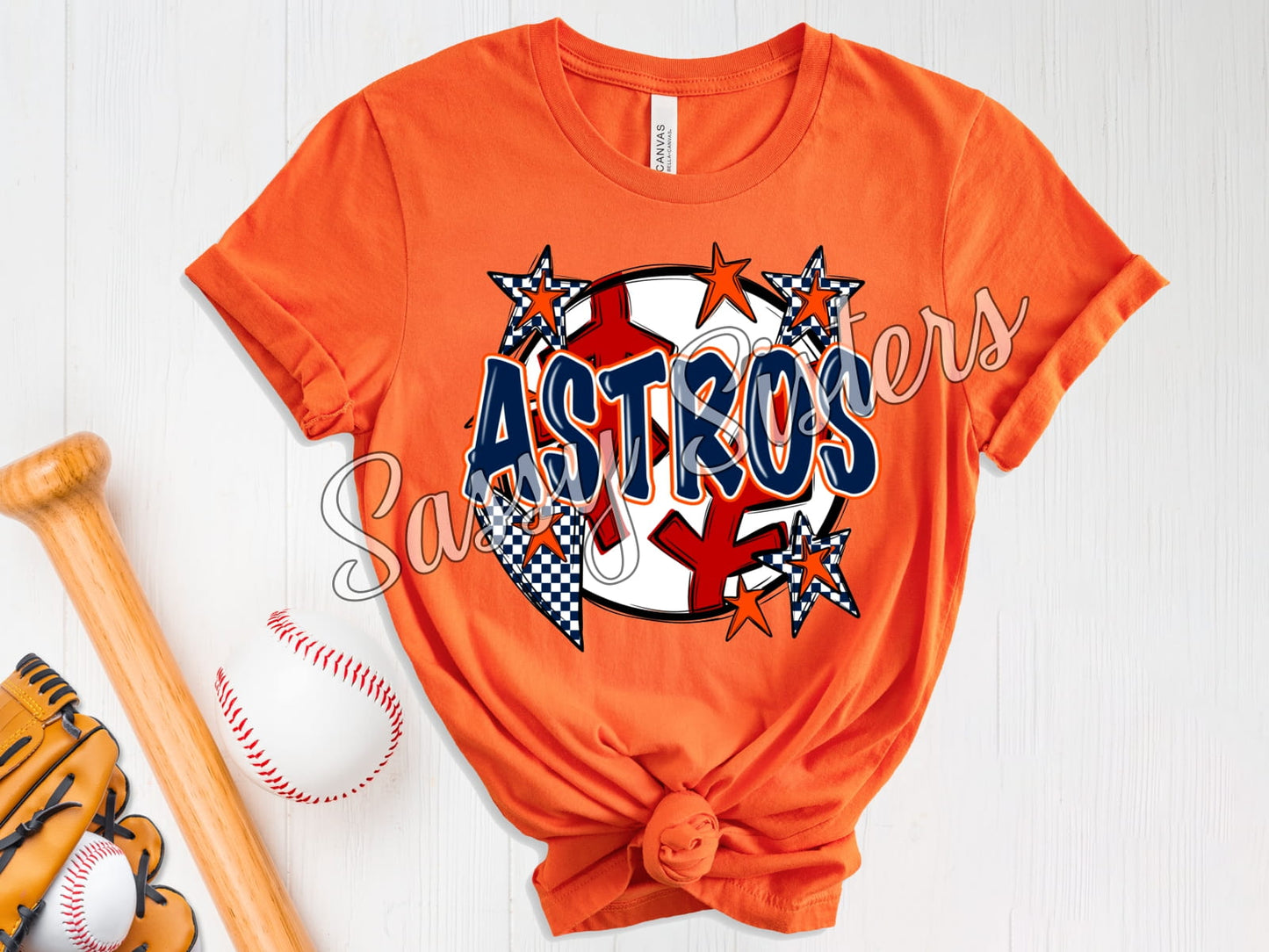 ASTR*S BALL WITH CHECKERED STARS - TRANSFER