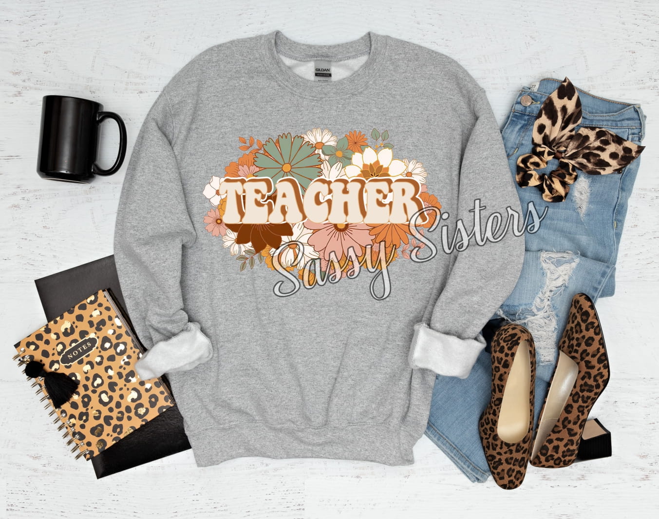 BOHO FLORAL TEACHER - TRANSFER