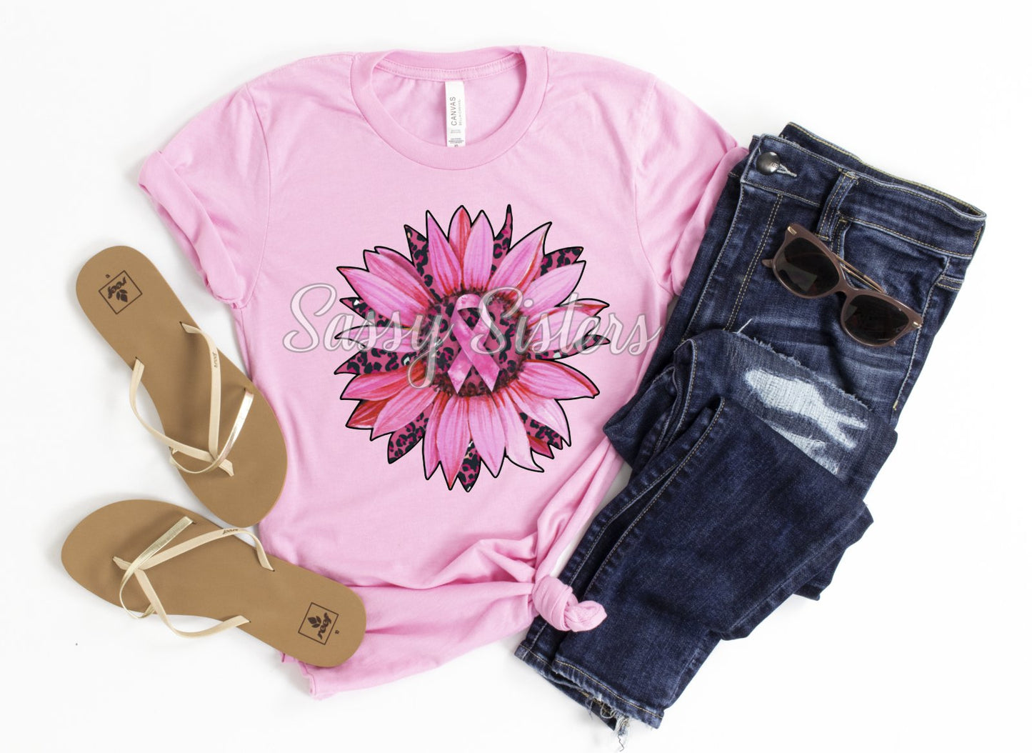 BREAST CANCER SUNFLOWER - TRANSFER