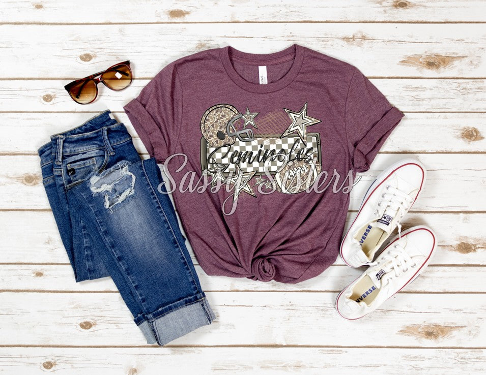 CAMO FOOTBALL FRAME SEMINOLES