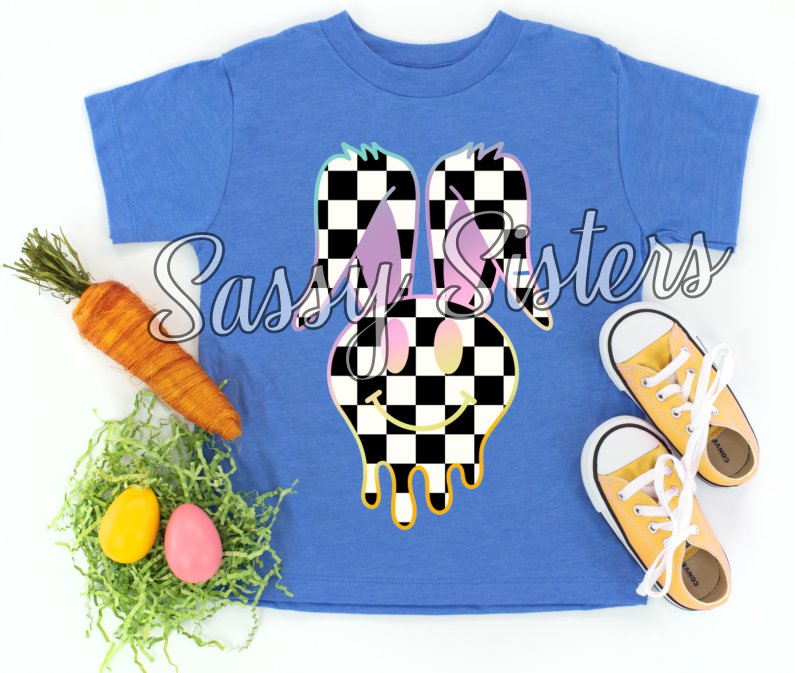 CHECKERED BUNNY DRIP - TRANSFER
