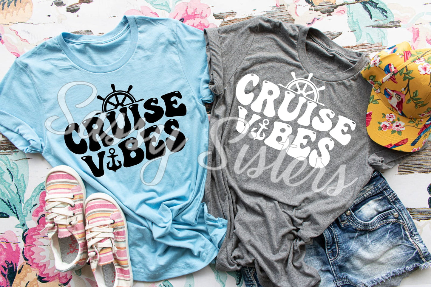 CRUISE VIBES BUBBLE LETTERS - TRANSFER (Copy)