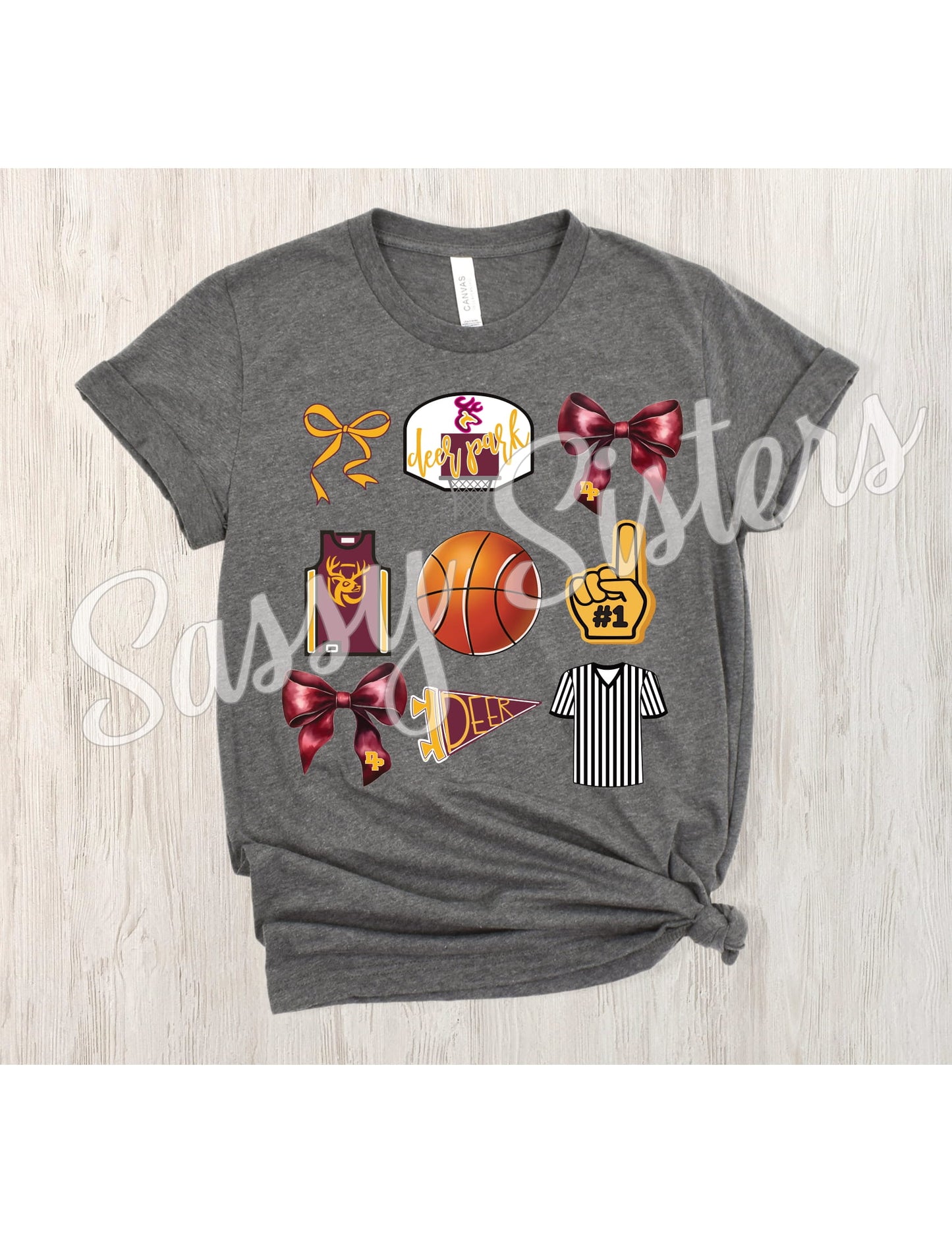 DP BASKETBALL COQUETTE BOW COLLAGE - TRANSFER