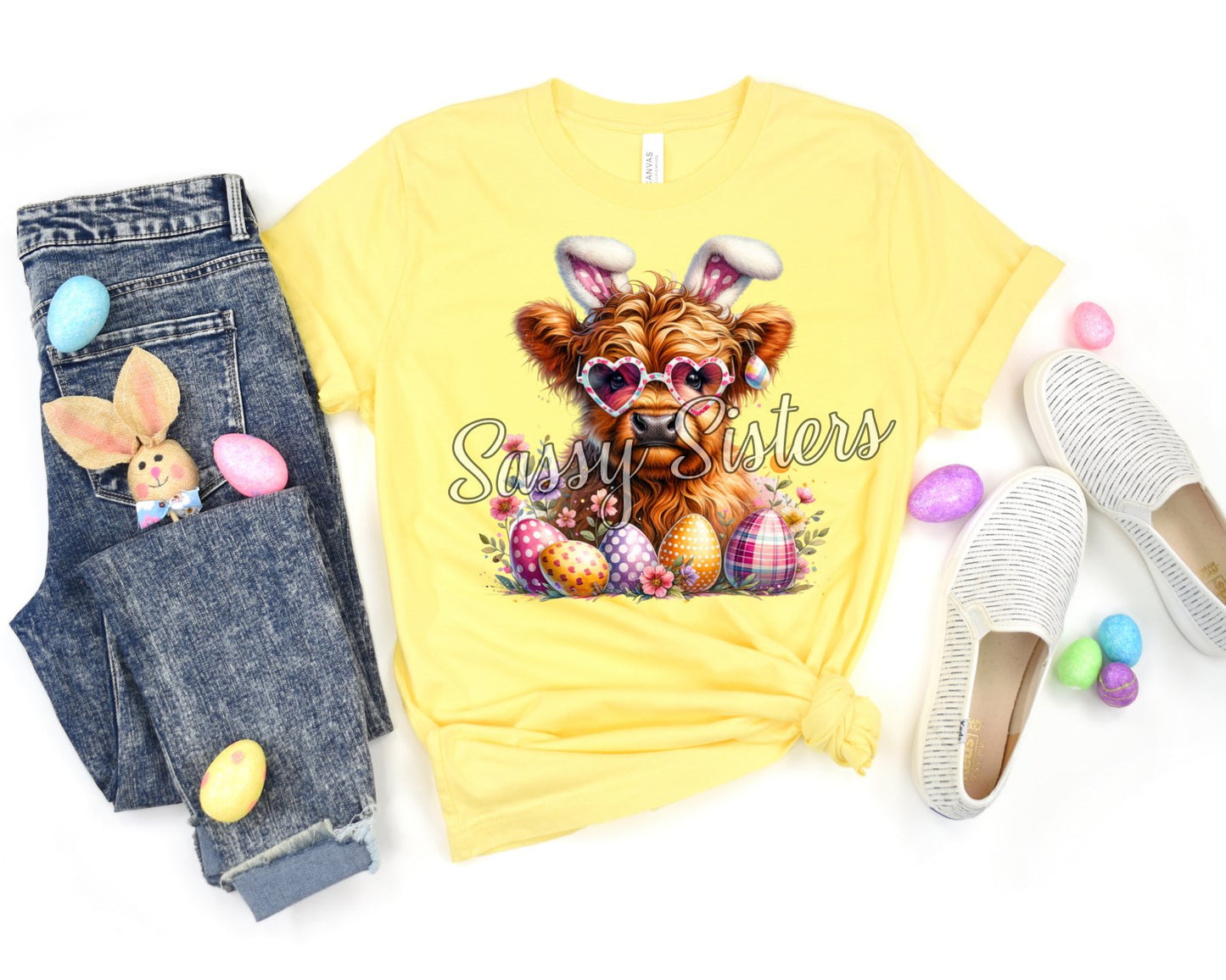 HIGHLAND COW BUNNY - TRANSFER