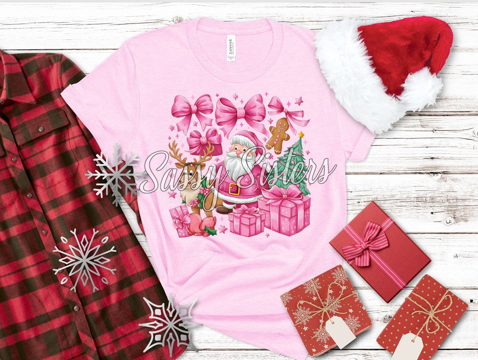 PINK SANTA REINDEER