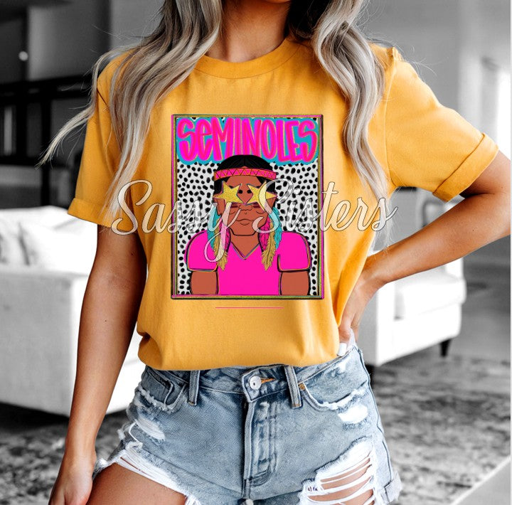 PREPPY MASCOT - SEMINOLES PINK