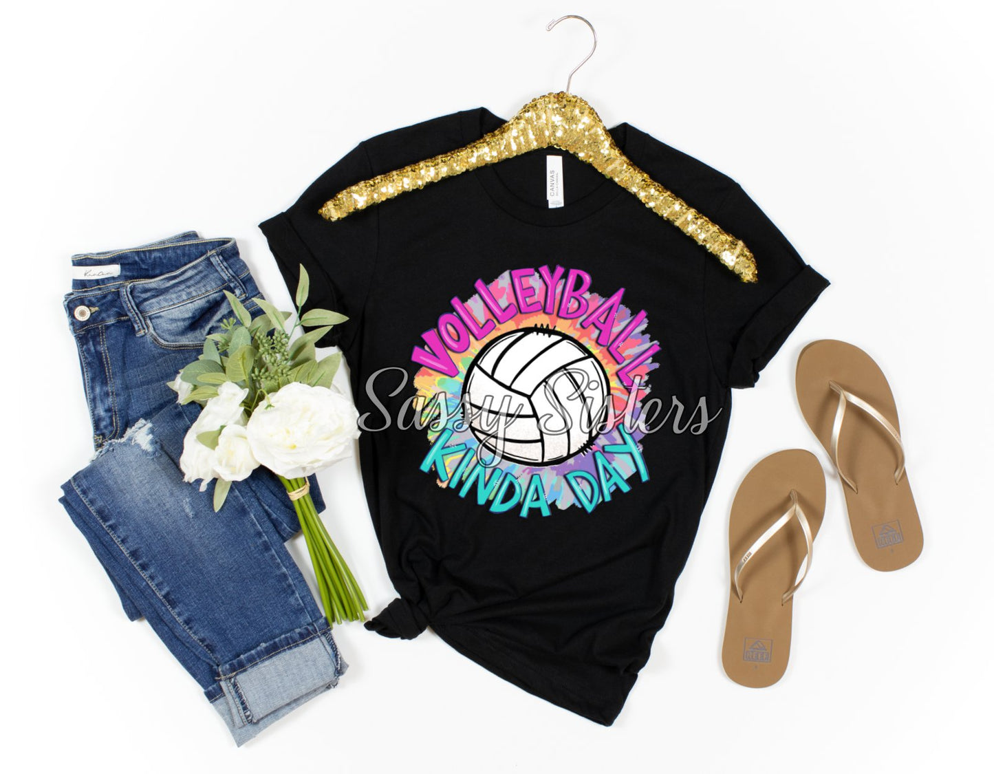 VOLLEYBALL KINDA DAY TIE DYE - TRANSFER