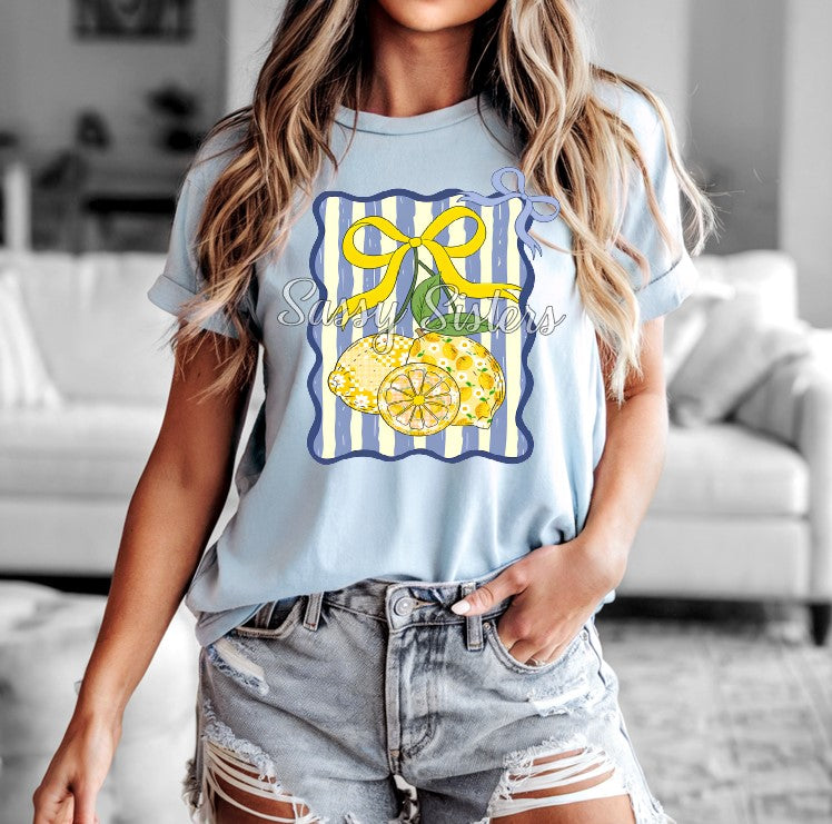 STRIPED LEMON BOW