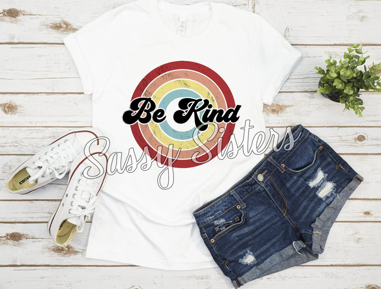 BE KIND RETRO CIRCLE - TRANSFER