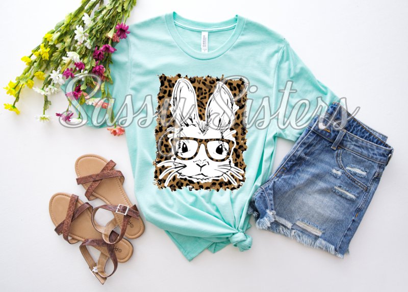 BUNNY GLASSES LEOPARD - TRANSFER