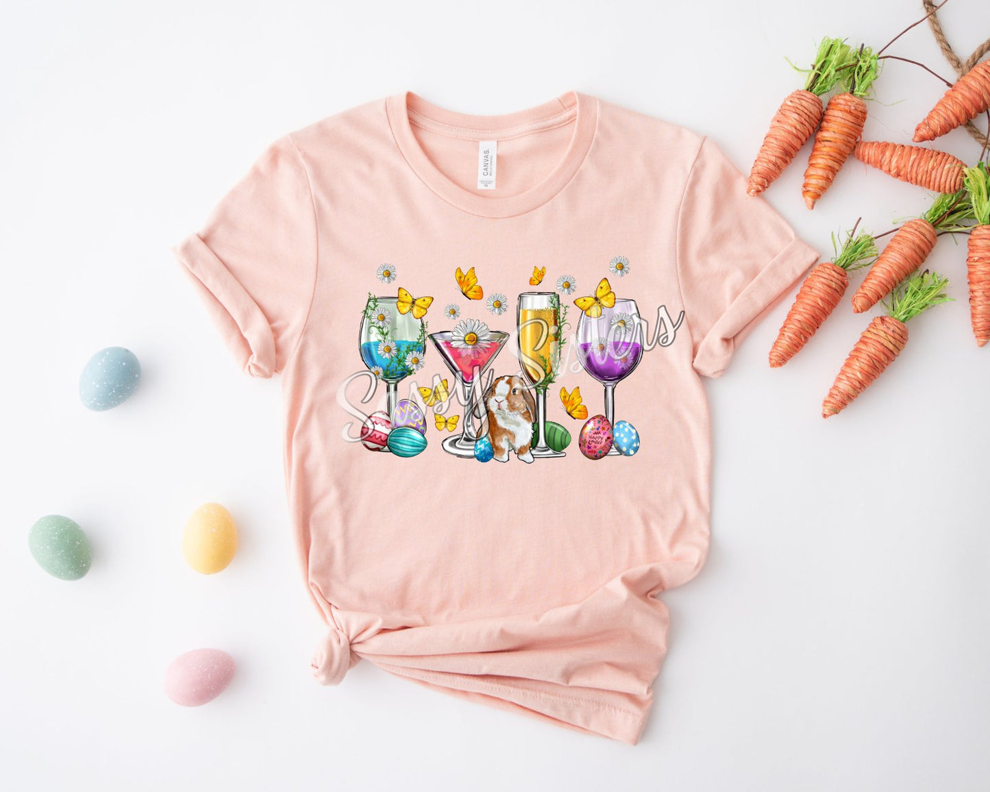 EASTER WINE GLASSES - TRANSFER