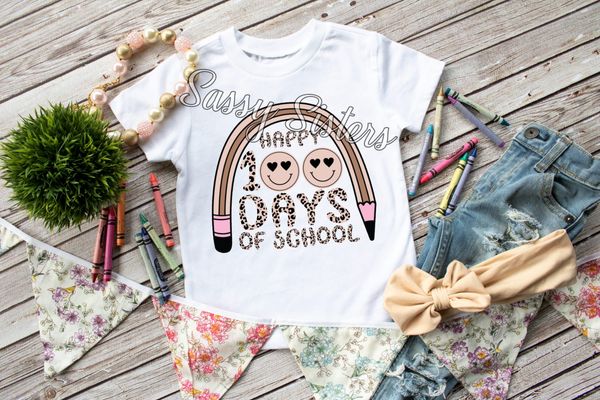 HAPPY 100 DAYS RETRO RAINBOW