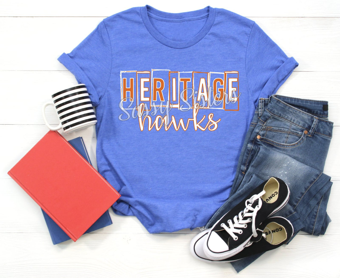 HERITAGE HAWKS BOX FONT - TRANSFER