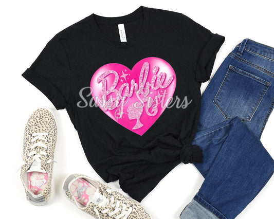BARBIE PINK HEART - TRANSFER