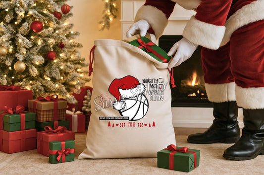 BASKETBALL SANTA SACK