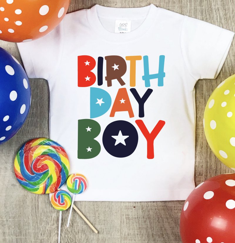 BIRTHDAY BOY STAR FONT - TRANSFER