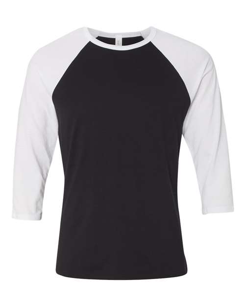 BELLA CANVAS RAGLAN - BLACK/WHITE