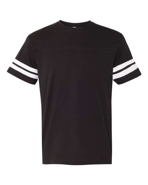 LAT - Football Fine Jersey Tee - Black Solid/ White
