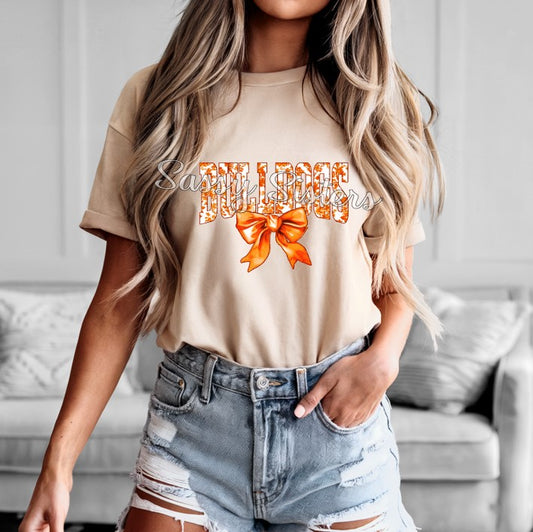 BULLDOGS FLORAL BOW