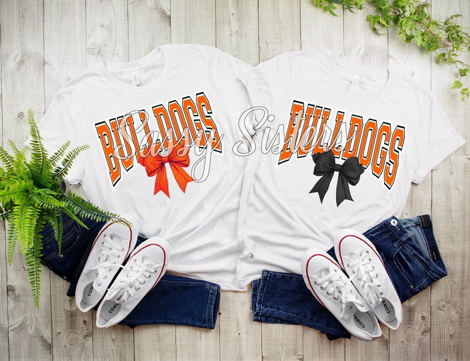 BULLDOGS VARSITY BOW- ORANGE