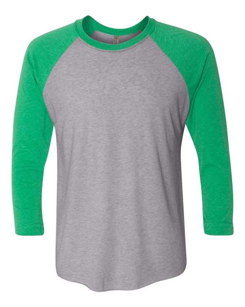 NEXT LEVEL RAGLAN - Envy Sleeves/ Premium Heather Body