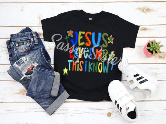 JESUS LOVES ME THIS I KNOW - DOODLE - TRANSFER