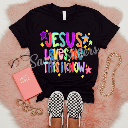 JESUS LOVES ME THIS I KNOW - DOODLE - TRANSFER