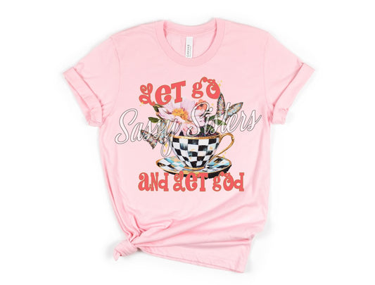 LET IT GO AND LET GOD CHECKERED CUP