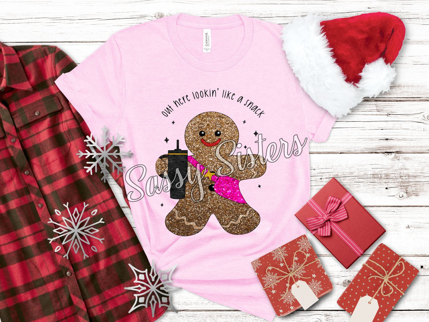 LOOKIN LIKE A SNACK BASIC GINGERBREAD MAN - TRANSFER