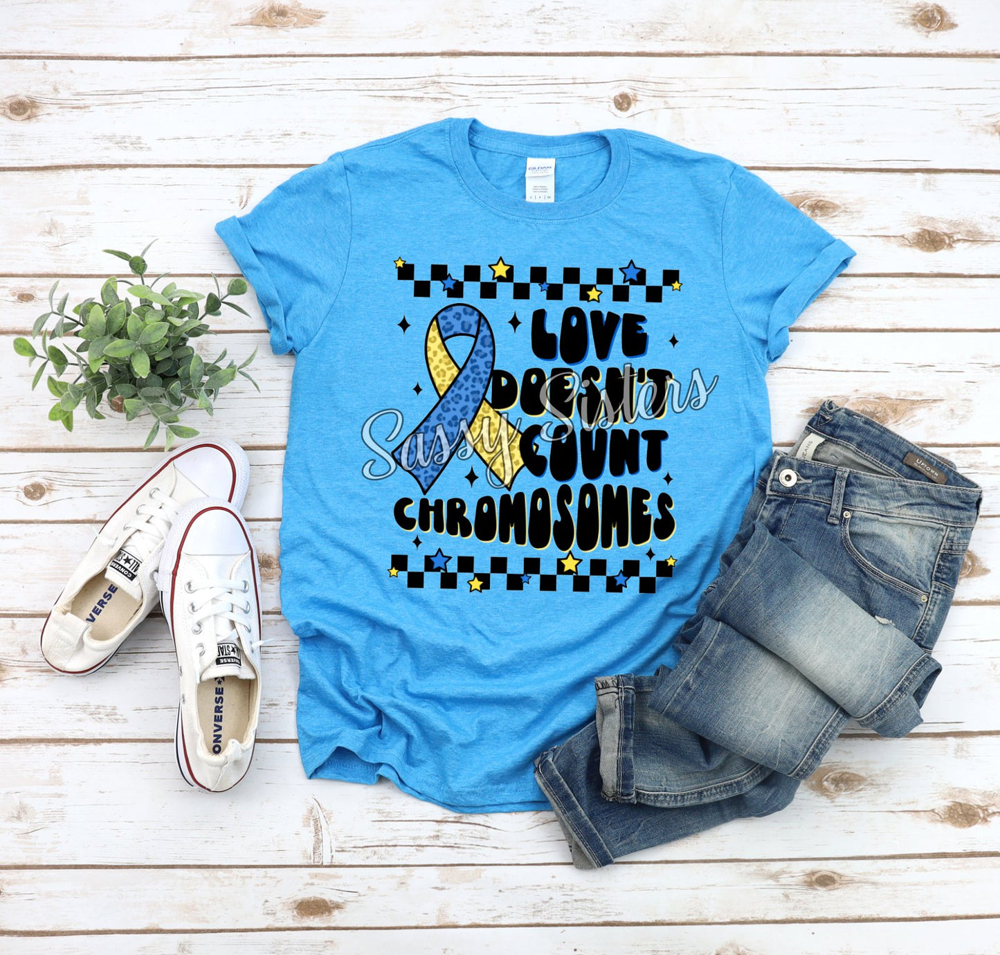 LOVE DOESN'T COUNT CHROMOSOMES CHECKERED - TRANSFER