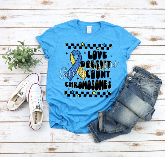 LOVE DOESN'T COUNT CHROMOSOMES CHECKERED - TRANSFER