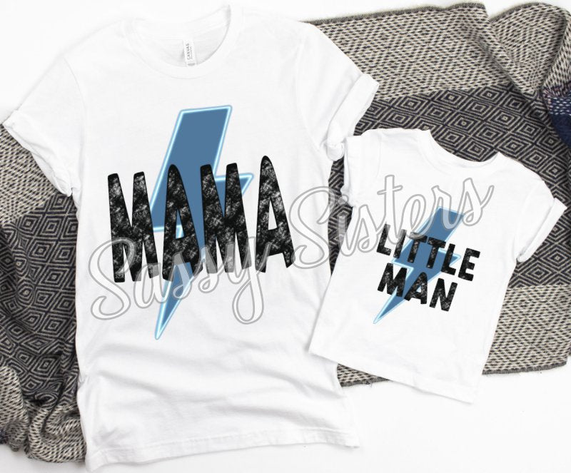 MAMA LITTLE MAN LIGHTING BOLT - TRANSFER