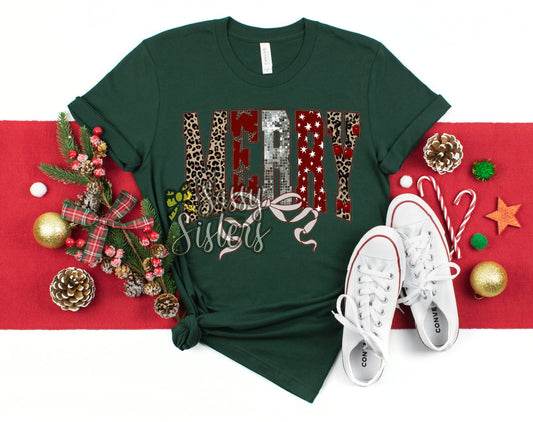 MERRY PATTERN VARSITY WITH BOW