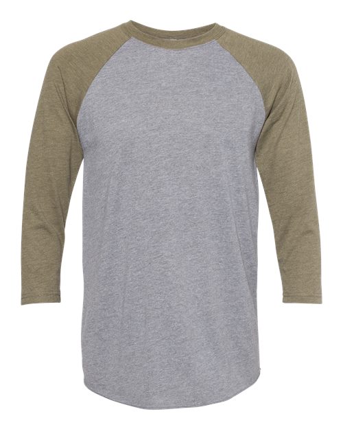 NEXT LEVEL RAGLAN - Military Green/ Premium Heather