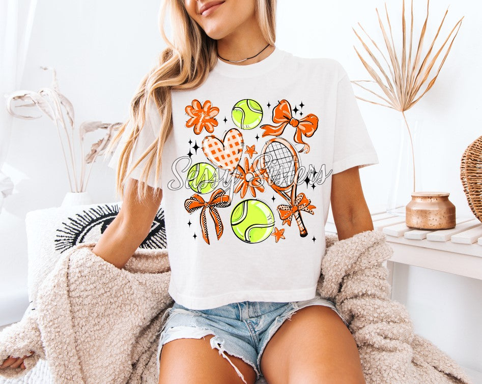 ORANGE PLAY BALL TENNIS COLLAGE