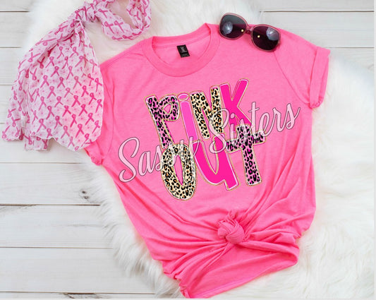 PINK OUT LEOPARD LETTERS