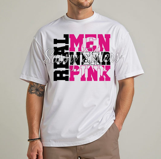 REAL MEN WEAR PINK KNOCKOUT- HOT PINK AND BLACK