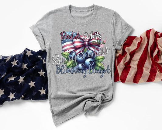 RED WHITE AND BLUEBERRY BUDGET FLAG BOW
