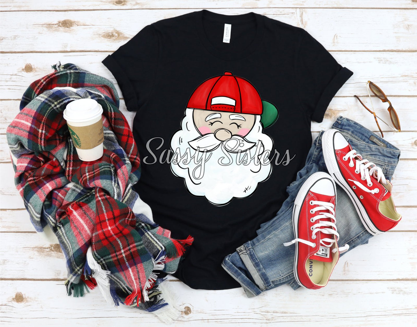 SANTA WITH BALL CAP - TRANSFER