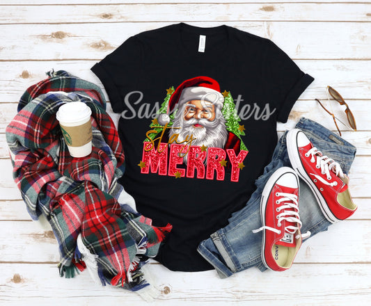 STAY MERRY CLASSIC SANTA - TRANSFER