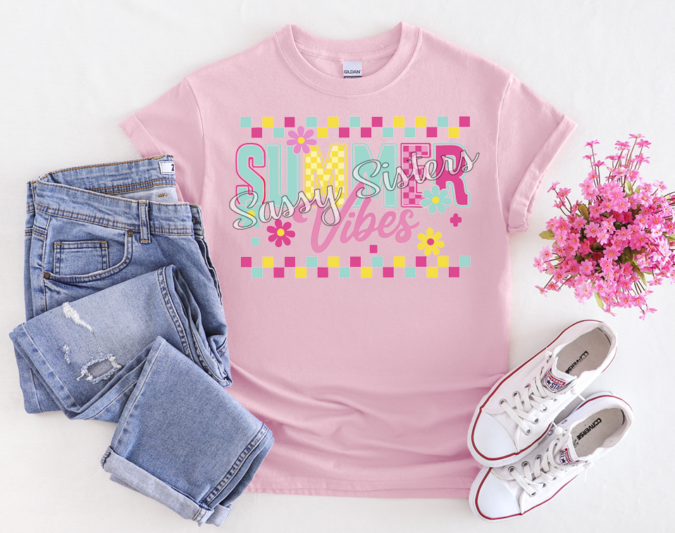 SUMMER VIBES PINK AND TEAL