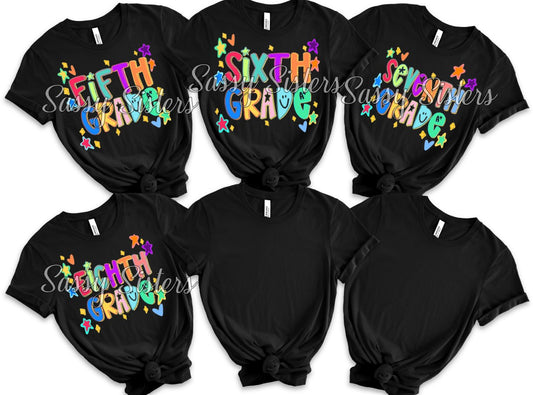 BACK TO SCHOOL DOODLES FAUX GLITTER OUTLINE- MIDDLE