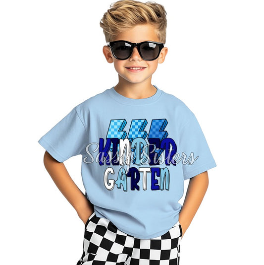 CHECKERED LIGHTNING BOLT GRADES- KINDERGARTEN