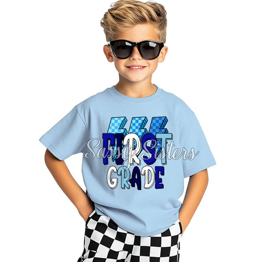 CHECKERED LIGHTNING BOLT GRADES- FIRST GRADE