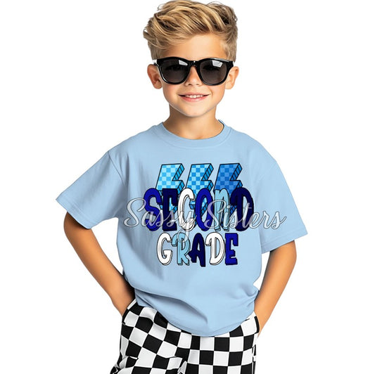 CHECKERED LIGHTNING BOLT GRADES-SECOND GRADE