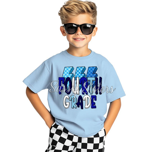 CHECKERED LIGHTNING BOLT GRADES-FOURTH