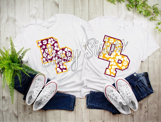 DP STACKED HAWAIIAN- PURPLE FLOWERS