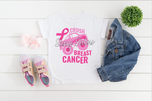 CRUSH BREAST CANCER MONSTER TRUCK- SHADES OF PINK
