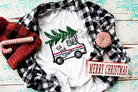 TIS THE SEASON MAIL TRUCK - TRANSFER